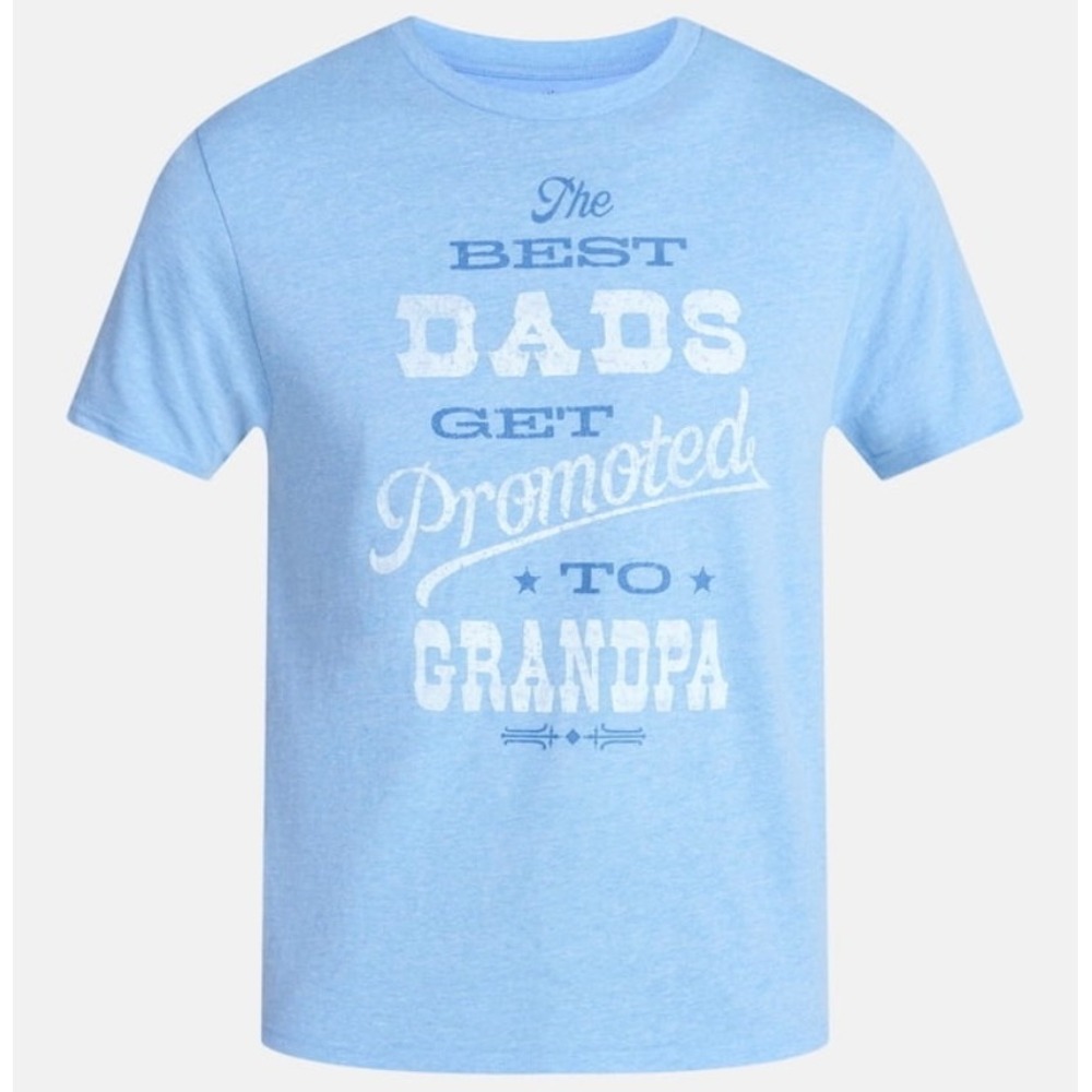 Way to Celebrate Mens Grandpa T-Shirt Blue Father's Day Graphic Tee 3XL NEW